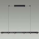 6631/64L HIGHTECH ODL24 155 металл/черный/акрил Подвесной линейный светильник IP20 LED 64W 1667Лм 3000K 220V с раздельным вкл. Верх/низ TURMAN