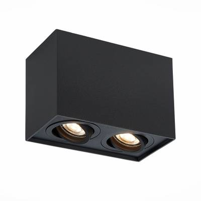 ST109.407.02 Светильник потолочный Мат. черный GU10 2*50W  L181xW100xH123 220V Без ламп