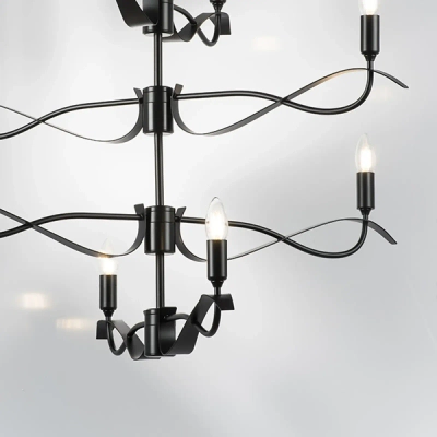 733287 Люстра RAGNO 8х40W E14 ЧЕРНЫЙ МАТОВЫЙ Lightstar