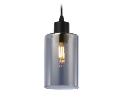 Подвесной светильник в стиле лофт TR3695 BK/SM черный/дымчатый E27 max 40W D100*1000