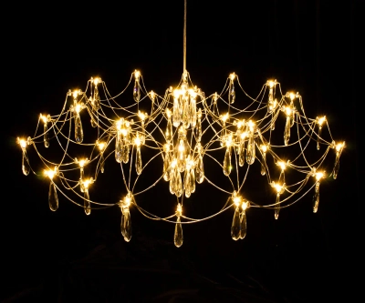 07889-80,33(21) Люстра димм. Галанта золото d88 h178 Led Osram 60*0,5W (3000-6000K) с пультом ДУ