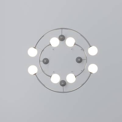 Подвесной светильник со стеклянными плафонами 360/8 хром