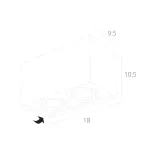 Точечный накладной светильник Arte Lamp FACTOR A5544PL-2WH, 2хGU10