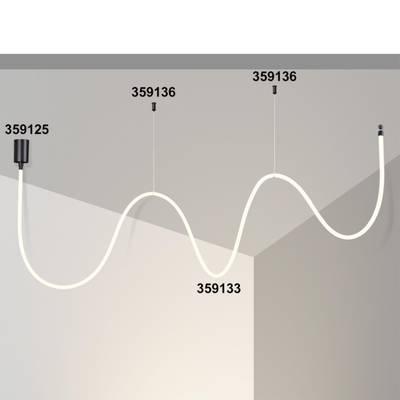359125 KONST NT23 190 черный База для накладного монтажа светильников 359128-359133 IP20 15-40W 170-265V RAMO