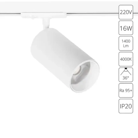 Трековый светильник Arte Lamp AERO A1347PL-1WH, 1хLED