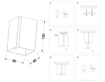 Светильник накладной TN5111 WH белый E27 max 40W 120*80*80