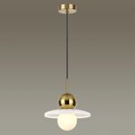 5014/1B MODERN ODL23 295 золотой/белый/белый матовый металл/стекло Подвес G9 LED 5W HATTY