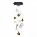 SL1183.543.12 Светильник подвесной ST-Luce Латунь/Черный, Белый G4 12*5W