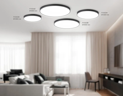 Светильник светодиодный потолочный FV5542 BK черный LED 130W 4200K D800*58 (Без ПДУ)