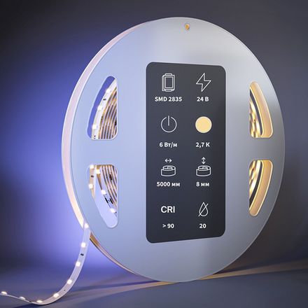 Светодиодная лента Ultra 24В 2835 6Вт/м 2700К 5м IP 20 201093. TM Maytoni