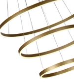 08223,33(3000K) Люстра Тор матовое золото d80+60+40 h200 Led 110W (3000K) диммируемая, с пультом ДУ