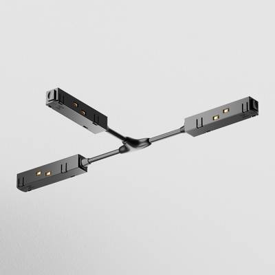 Коннектор питания Т-образный Gravity черный, TRA004CWT-22B. TM Maytoni