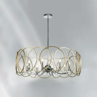 713083 Люстра REGOLO 8х40W E14 ХРОМ/ЗОЛОТО Lightstar