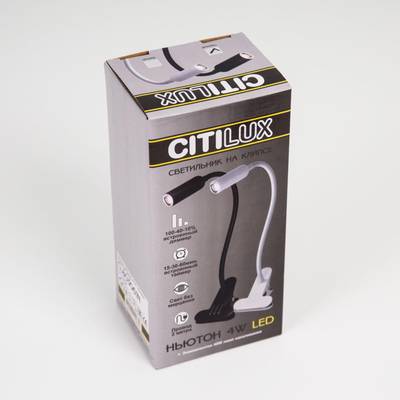 Citilux Ньютон CL803061N LED Лампа на прищепке с диммером Чёрная