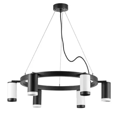 LR01637336376 Люстра RULLO 6х50W GU10 ЧЕРНЫЙ/БЕЛЫЙ (571016+214437-3+214436-3+203437-3+203436-3)
