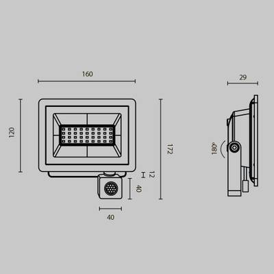 Прожектор Flood 6500К 30Вт IP 65, FL001-L30B6KSR. TM Maytoni