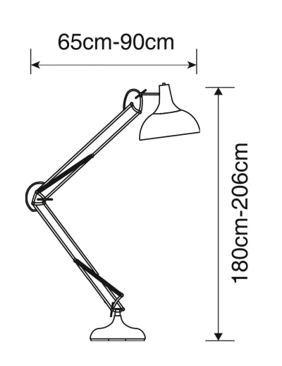Торшер Arte Lamp GOLIATH A2487PN-1WH, 1хE27