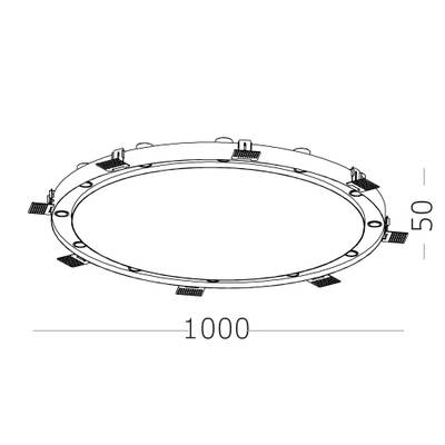 ST706.438.60 Св-к встр. Белый LED 12*5W 3000K 5 400Lm Ra&gt;90 38° IP20 D1 000xH50 220-240V