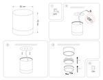 Накладной точечный светильник GX53 TN5365 WH белый GX53 D82*70