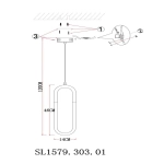 SL1579.303.01 Подвес ST-Luce Латунь/Латунь, Белый LED 1*14W 3000K