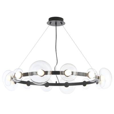 Люстра Crystal Lux BOSQUE SP12 BLACK/TRANSPARENT 0270/312