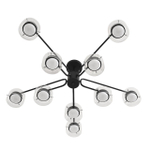 8349/10C COMFI LN26 232 черный/прозрачный, металл/стекло Светильник потолочный LED GX53 10*7W 220V NATALINA
