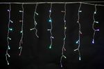 A-012 LED RGB светодиодная гирлянда "бахрома" 3x0.6м 140LED прозрачный провод