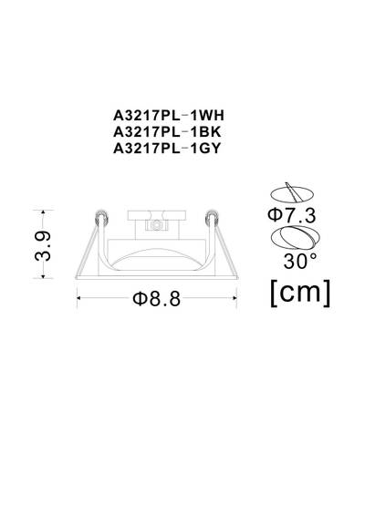 Точечный встраиваемый светильник Arte Lamp ACCENTO A3217PL-1WH, 1хGU10