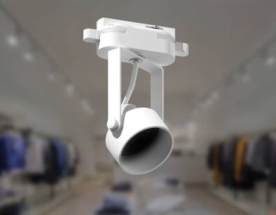 Корпус светильника трековый C6601 WH белый D60*H135mm Out122mm MR16 GU10 (насадки D60mm)