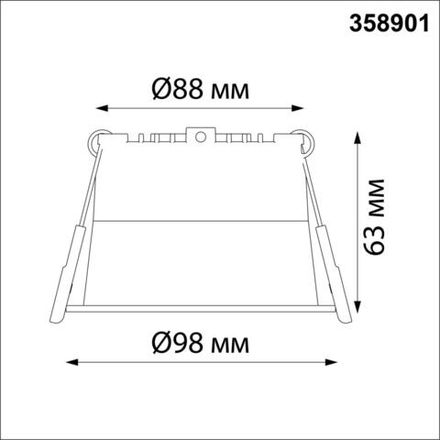 358901 SPOT NT22 283 белый Светильник встраиваемый светодиодный IP20 LED 4000К 12W 220V TRAN