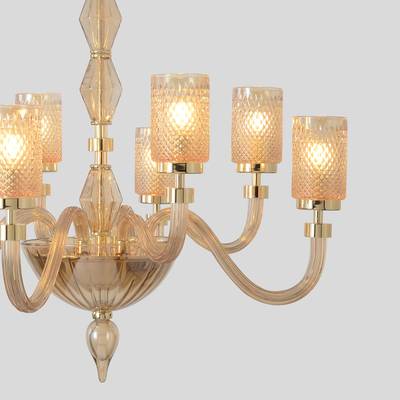 Люстра Crystal Lux SILVESTRO SP8 AMBER 2971/308