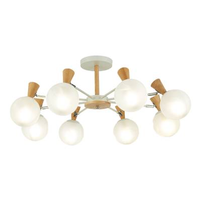 SLE220702-08 Люстра потолочная Белый, Светлое дерево/Белый E14 8*40W