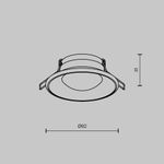 Встраиваемый светильник Spark GU10х1, DL096-GU10-W. TM Maytoni