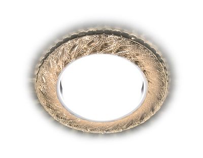 Встраиваемый точечный светильник со светодиодной лентой G303 CL/WW хром/прозрачный GX53+3W(LED WARM)