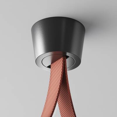 Чаша накладная Parity для двойного вывода ленты черная, TRA130CRDuo-B. TM Maytoni