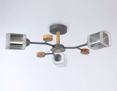 Светильник подвесной TR303323/5 WH/GD/CL/FR белый/золото/прозрачный/белый матовый E27*5 max 60W D620*200