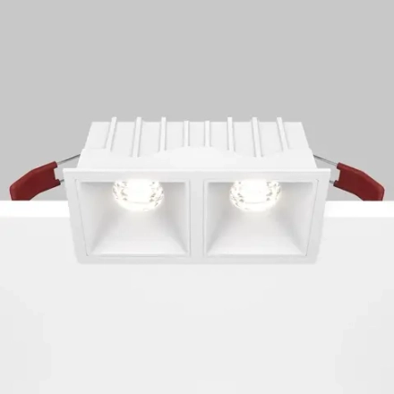 Встраиваемый светильник Alfa LED 4000K 2x10Вт 36° Dim Triac DL043-02-10W4K-D-SQ-W. TM Maytoni