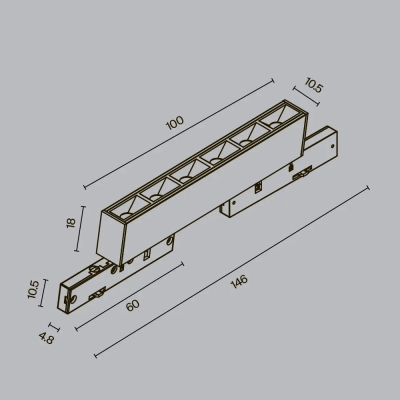 Трековый светильник Точки / Points Levity 3000К 5Вт 30°, TR193-1-5W3K-M-B. TM Maytoni