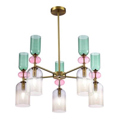 SL2000.202.05 Люстра потолочная ST-Luce Золотистый/Дымчатый E14 5*40W