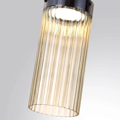 5047/10LC L-VISION ODL24 439 черный/светл.янтарный/металл/стекло Потолочный светильник LED 10W 4000К 1237Лм PILLARI