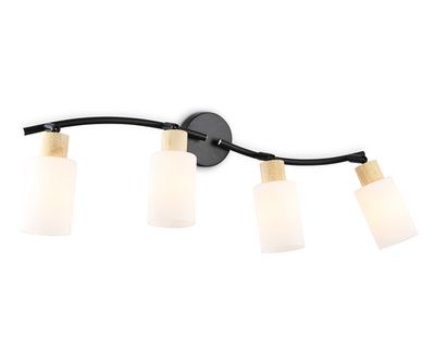 Светильник накладной TR8723/4 BK/WD черный/дерево E14/4 max 60W 760*100*210