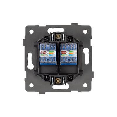 Механизм компьютерной розетки двойной SCT-MPC2-PL-GD-V (RJ-45, CAT6) (Arlight, -)