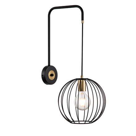 Настенный светильник Escada 10176/1A E27*60W Black/Brass