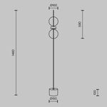 Напольный светильник (торшер) Double Moon 3000К 15Вт MOD478FL-L15B3K. TM Maytoni