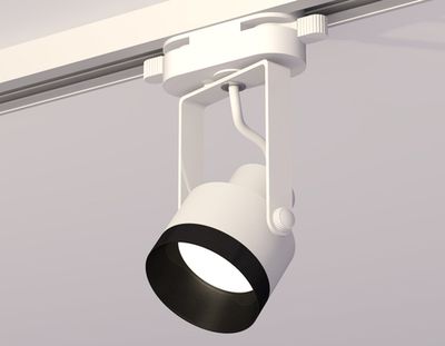 Комплект трекового однофазного светильника XT6601041 WH/PBK белый/черный полированный MR16 GU10 (C6601, N6131)