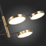 SL1605.413.06 Светильник подвесной ST-Luce Черный/Латунь, Белый LED 6*7,5W 3000K