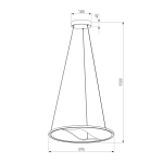 Подвесной светодиодный светильник 40027/1 LED серый, LED