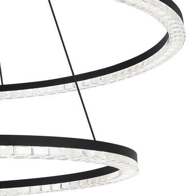 SL1018.403.02 Светильник подвесной ST-Luce черный/прозрачный LED 2*96W 4000K