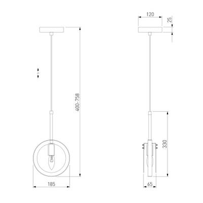 Подвесной светильник 50121/1 черный, E14х1