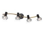 Светильник накладной TR8658/4 BK/GD черный/золото E14/4 max 60W 750*100*185